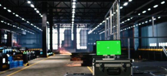 Warehouse storage for event equipment and staging materials