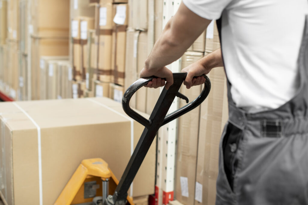 Cross-docking operations at a California logistics warehouse