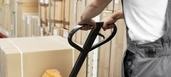 Cross-docking operations at a California logistics warehouse